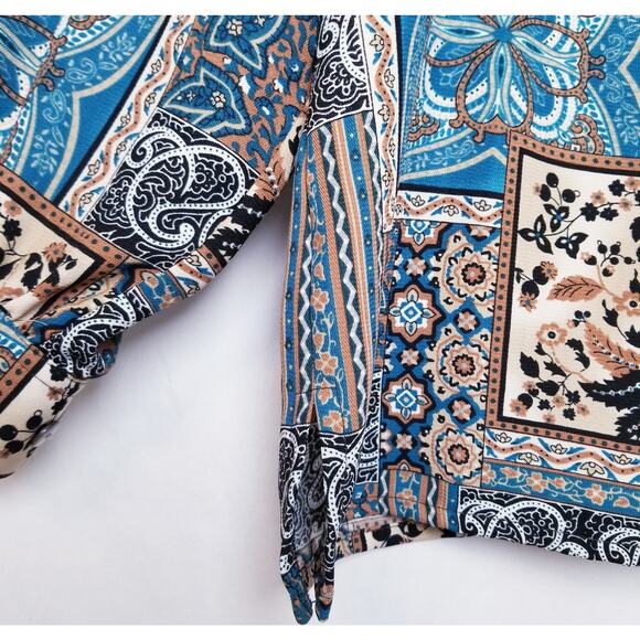 VTG -Allison Daley Women's Career Casual Button Up Blouse long Sleeves Size 16 - Picture 7 of 11